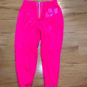 RARE VINTAGE NIKE HOT PINK WINDBREAKER UNISEX SZ LARGE CUFFED PANTS WITH ZIPPER